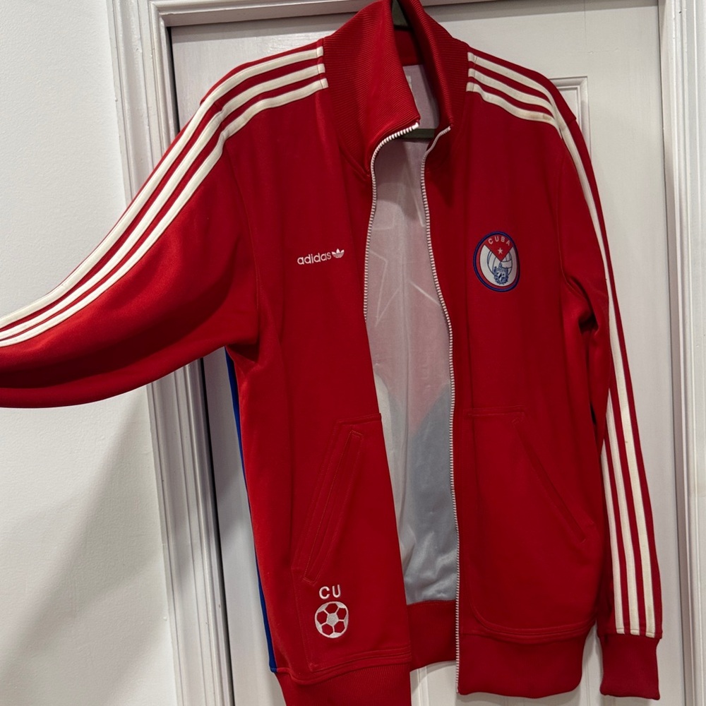 Adidas vintage 70s track jacket with Cuba flag.